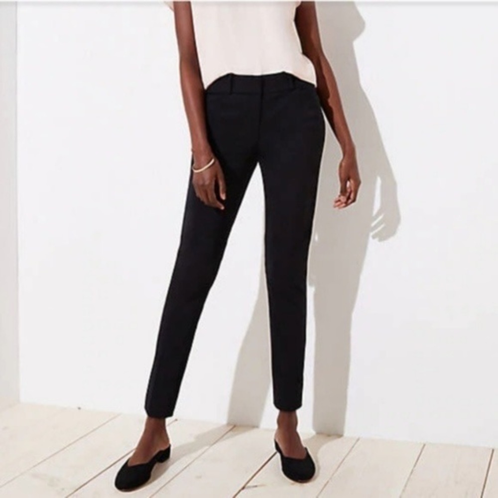 Ann Taylor LOFT Marisa Skinny Work Pant Sz 4P Black